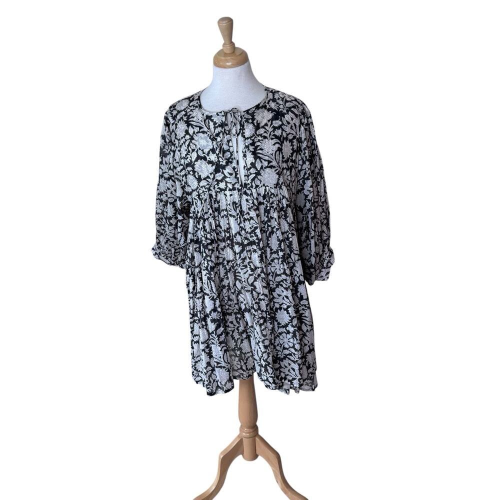Daughters of India Kyra Pepper Black Brown Mini Dress Size XL